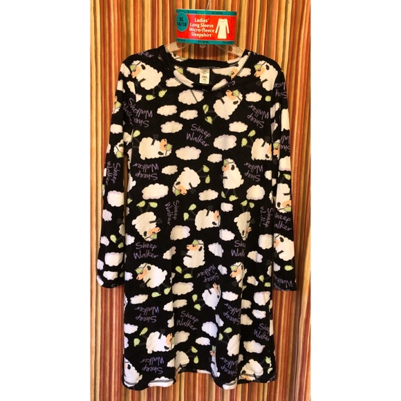 long sleeve fleece nightgown